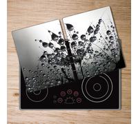 Tulup Glass Worktop Saver Splashback Chopping Board 2x40x52cm - Dandelion seeds
