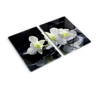 Tulup Glass Worktop Saver Splashback Chopping Board 2x40x52cm - Orchid