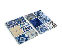 Tulup Glass Worktop Saver Splashback Chopping Board 2x40x52cm - Tiling