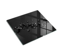 Tulup Glass Worktop Saver Splashback Chopping Board 60x52cm - 3D Abstraction
