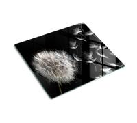 Tulup Glass Worktop Saver Splashback Chopping Board 60x52cm - Dandelion
