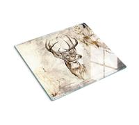 Tulup Glass Worktop Saver Splashback Chopping Board 60x52cm - Deer