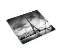 Tulup Glass Worktop Saver Splashback Chopping Board 60x52cm - Eiffel Tower Paris
