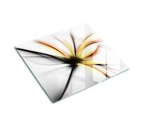 Tulup Glass Worktop Saver Splashback Chopping Board 60x52cm - Flower abstract