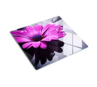 Tulup Glass Worktop Saver Splashback Chopping Board 60x52cm - Gerbera