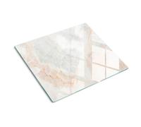 Tulup Glass Worktop Saver Splashback Chopping Board 60x52cm - Marble