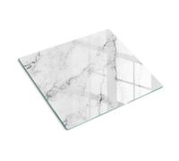 Tulup Glass Worktop Saver Splashback Chopping Board 60x52cm - Marble