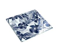 Tulup Glass Worktop Saver Splashback Chopping Board 60x52cm - Tropical flowers
