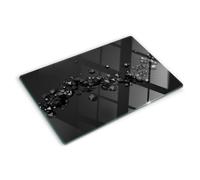 Tulup Glass Worktop Saver Splashback Chopping Board 80x52cm - 3D Abstraction