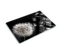 Tulup Glass Worktop Saver Splashback Chopping Board 80x52cm - Dandelion