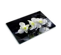 Tulup Glass Worktop Saver Splashback Chopping Board 80x52cm - Orchid