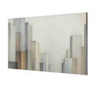 Tulup Non-Woven Wallcovering 104x70 cm Easy to Clean Wall Installation Home Decoration Photographic Design Glue Icluded for The Living Room, Bedroom, and Hallway - City Skyscrapers