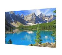 Tulup Non-Woven Wallcovering 152x104 cm Photographic Design Easy to Clean Home Decoration for The Living Room, Bedroom, and Hallway Glue Icluded Wall Installation - Mountain Lake