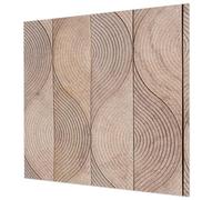 Tulup Non-Woven Wallcovering 250x250 cm Photographic Design Easy to Clean Home Decoration for The Living Room, Bedroom, and Hallway Glue Icluded Wall Installation - Wooden Waves