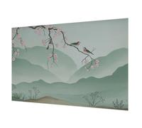 Tulup Non-Woven Wallpaper 104x70 cm Home Decoration Glue Icluded Wall Installation Easy to Clean Photographic Design for The Living Room, Bedroom, and Hallway - Japanese Serenade