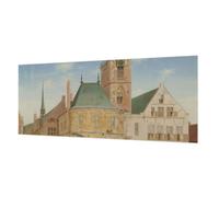 Tulup Non-Woven Wallpaper 250x104 cm Home Decoration Glue Icluded Wall Installation Easy to Clean Photographic Design for The Living Room, Bedroom, and Hallway - Historic Town Hall