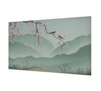 Tulup Non-Woven Wallpaper 416x254 cm Home Decoration Glue Icluded Wall Installation Easy to Clean Photographic Design for The Living Room, Bedroom, and Hallway - Japanese Serenade