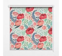 Tulup Patterned Permeable 120x180cm Patterned Rollerblind Window - Poppy seeds