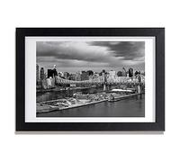 Tulup Picture MDF Framed 11.81 x 7.87 inch - 30x20 cm Kitchen Living Room Printed Wall Art Picture Image Poster Wall Decor Frame For Bedroom - new York
