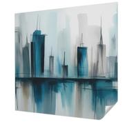 Tulup Self-Adhesive Wallcovering 250x250 cm Sticky Back Photographic Design Home Decoration for The Living Room, Bedroom, and Hallway Wall Installation Easy to Clean - Urban Landscapes