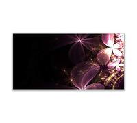 Tulup Splashback - 140x70cm Backsplash Cooker Hob Wall Splashback - Kitchen Wall Panels - Heat Resistant - Toughened/Tempered Safety Real Glass - Abstract Art