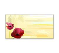 Tulup Splashback - 140x70cm Backsplash Cooker Hob Wall Splashback - Kitchen Wall Panels - Heat Resistant - Toughened/Tempered Safety Real Glass - Flowers Floral
