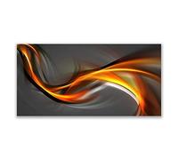 Tulup Splashback - 140x70cm Backsplash Cooker Hob Wall Splashback - Kitchen Wall Panels - Heat Resistant - Toughened/Tempered Safety Real Glass - Abstract Art