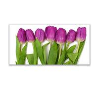 Tulup Splashback - 140x70cm Backsplash Cooker Hob Wall Splashback - Kitchen Wall Panels - Heat Resistant - Toughened/Tempered Safety Real Glass - Tulips Floral