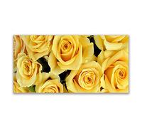 Tulup Splashback - 140x70cm Backsplash Cooker Hob Wall Splashback - Kitchen Wall Panels - Heat Resistant - Toughened/Tempered Safety Real Glass - Roses Floral