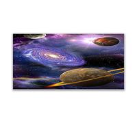 Tulup Splashback - 140x70cm Backsplash Cooker Hob Wall Splashback - Kitchen Wall Panels - Heat Resistant - Toughened/Tempered Safety Real Glass - Space Universe