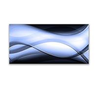 Tulup Splashback - 140x70cm Backsplash Cooker Hob Wall Splashback - Kitchen Wall Panels - Heat Resistant - Toughened/Tempered Safety Real Glass - Abstract Art