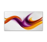 Tulup Splashback - 140x70cm Backsplash Cooker Hob Wall Splashback - Kitchen Wall Panels - Heat Resistant - Toughened/Tempered Safety Real Glass - Abstract Art
