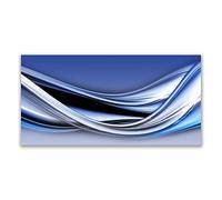 Tulup Splashback - 140x70cm Backsplash Cooker Hob Wall Splashback - Kitchen Wall Panels - Heat Resistant - Toughened/Tempered Safety Real Glass - Abstract Art