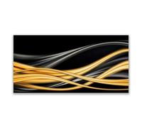Tulup Splashback - 140x70cm Backsplash Cooker Hob Wall Splashback - Kitchen Wall Panels - Heat Resistant - Toughened/Tempered Safety Real Glass - Abstract Art Art