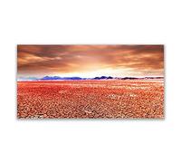 Tulup Splashback - 140x70cm Backsplash Cooker Hob Wall Splashback - Kitchen Wall Panels - Heat Resistant - Toughened/Tempered Safety Real Glass - Desert Landscape