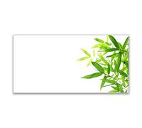 Tulup Splashback - 140x70cm Backsplash Cooker Hob Wall Splashback - Kitchen Wall Panels - Heat Resistant - Toughened/Tempered Safety Real Glass - Leaves Floral