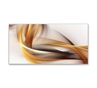 Tulup Splashback - 140x70cm Backsplash Cooker Hob Wall Splashback - Kitchen Wall Panels - Heat Resistant - Toughened/Tempered Safety Real Glass - Abstract Art