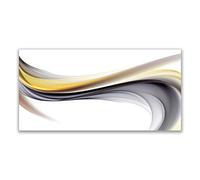 Tulup Splashback - 140x70cm Backsplash Cooker Hob Wall Splashback - Kitchen Wall Panels - Heat Resistant - Toughened/Tempered Safety Real Glass - Abstract Art