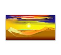 Tulup Splashback - 140x70cm Backsplash Cooker Hob Wall Splashback - Kitchen Wall Panels - Heat Resistant - Toughened/Tempered Safety Real Glass - Desert Art