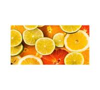 Tulup Splashback 39.37x19.68 inch / 100x50cm Glass Panel Tempered Glass Kitchen Panel Splash-back Kitchen Protection Induction Cooker Wall Protection Toughened Safe Glass - Orange - Citrus fruits