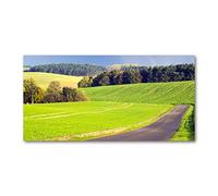 Tulup Splashback 39.37x19.68 inch / 100x50cm Glass Panel Wall Protection Induction Cooker Tempered Glass Toughened Safe Glass Kitchen Panel Splash-back Kitchen - Green - Weld Trail