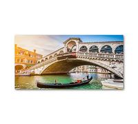 Tulup Splashback 39.37x19.68 inch / 100x50cm Glass Panel Wall Protection Induction Cooker Tempered Glass Toughened Safe Glass Kitchen Panel Splash-back Kitchen - Multicolored - Venice Italy