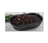 Tulup Splashback 39.37x19.68 inch / 100x50cm Kitchen Protection Induction Cooker Wall Protection Glass Panel Tempered Glass Toughened Safe Glass Kitchen Panel Splash-back - Brown - wild rice bowl