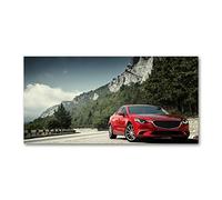 Tulup Splashback 39.37x19.68 inch / 100x50cm Kitchen Protection Induction Cooker Wall Protection Glass Panel Tempered Glass Toughened Safe Glass Kitchen Panel Splash-back - Red - car in the mountains