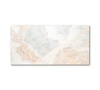 Tulup Splashback 39.37x19.68 inch / 100x50cm Splash-back Kitchen Panel Toughened Safe Glass Tempered Glass Kitchen Protection Induction Cooker Wall Protection Glass Panel - Beige - marble