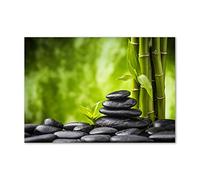 Tulup Splashback 39.37x27.56 inch / 100x70 cm Glass Panel Wall Protection Induction Cooker Tempered Glass Toughened Safe Glass Kitchen Panel Splash back Kitchen - Green - Zen stones