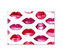 Tulup Splashback 39.37x27.56 inch / 100x70 cm Protection Induction Cooker Toughened Safe Glass Kitchen Kitchen Panel Wall Protection Tempered Glass Splash back Glass Panel - Red - red lips
