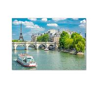 Tulup Splashback 39.37x27.56 inch / 100x70 cm Splash back Kitchen Panel Toughened Safe Glass Tempered Glass Panel Wall Protection Induction Cooker Kitchen - Multicolored - its Paris
