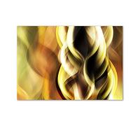 Tulup Splashback 39.37x27.56 inch / 100x70 cm Wall Protection Glass Panel Kitchen Panel Splash back Kitchen Protection Induction Cooker Tempered Glass Toughened Safe Glass - Gold - Golden Light
