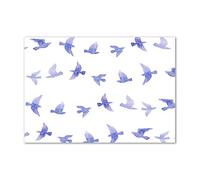 Tulup Splashback 39.37x27.56 inch / 100x70 cm Wall Protection Kitchen Panel Toughened Safe Glass Kitchen Protection Induction Cooker Glass Panel Splash back Tempered Glass - Blue - swallows